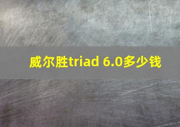 威尔胜triad 6.0多少钱